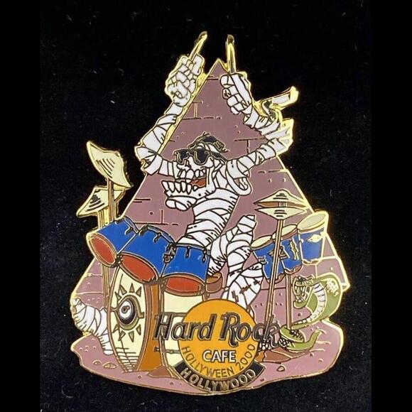 Hard Rock Cafe HOLLYWOOD 2000 HALLOWEEN ~ Monsters Band Limited Edition Pin Set - Picture 4 of 9